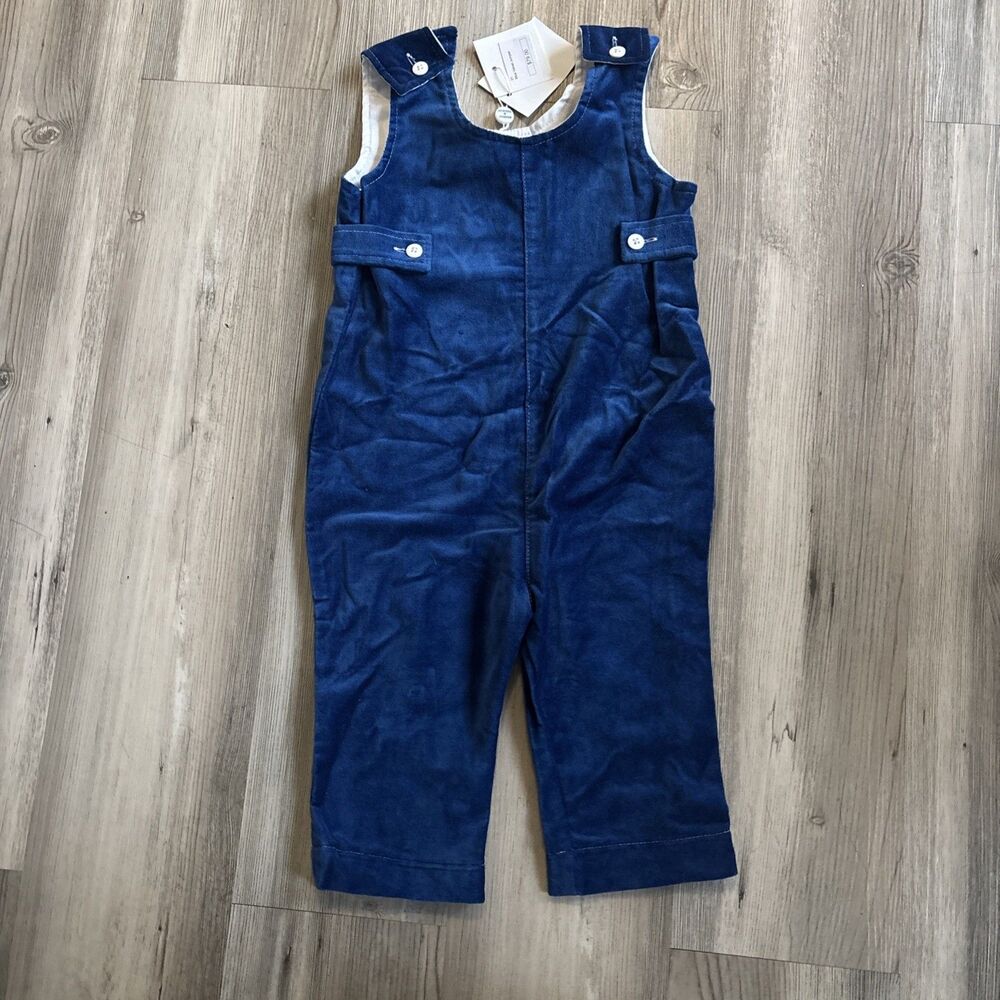 NWT Bagnar & Piccolini Blue Velvet Jumper Cotton Size 12 months